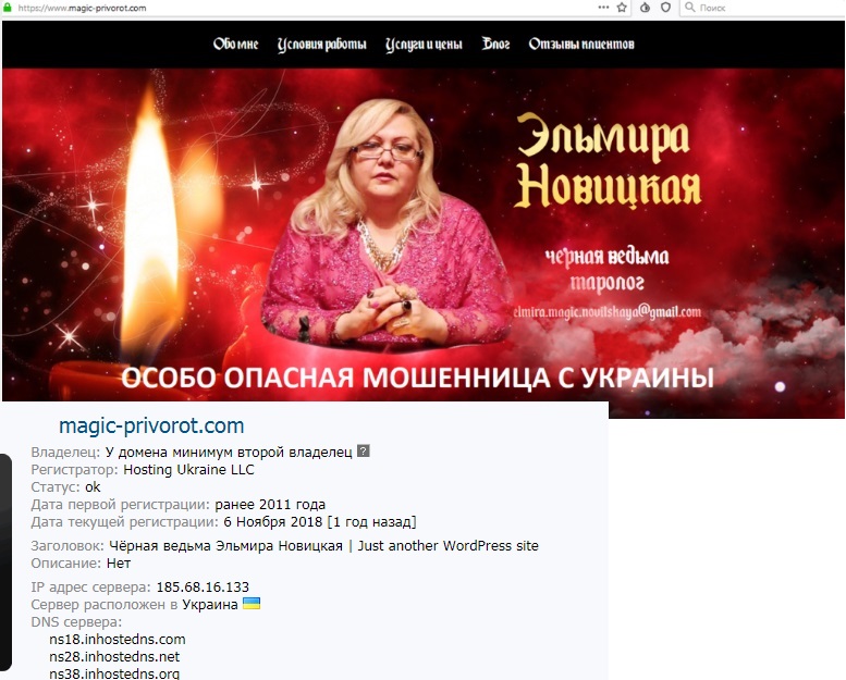 Эльмира Новицкая отзывы, privorot-love.com, elmira.magic.novitskaya@gmail.com